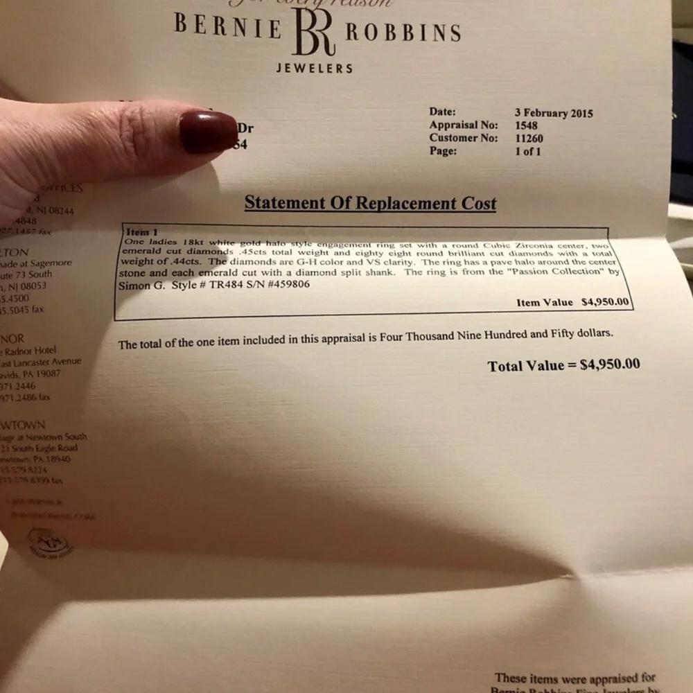 Simon G Halo Engagement Setting in 18k white gold. Great price! Gorgeous! Sz 7 - Picture 3 of 9